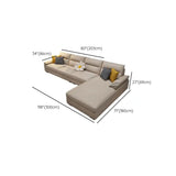 Beige Water Resistant Tech Cloth L-Shape Sofa Chaise Image - 18