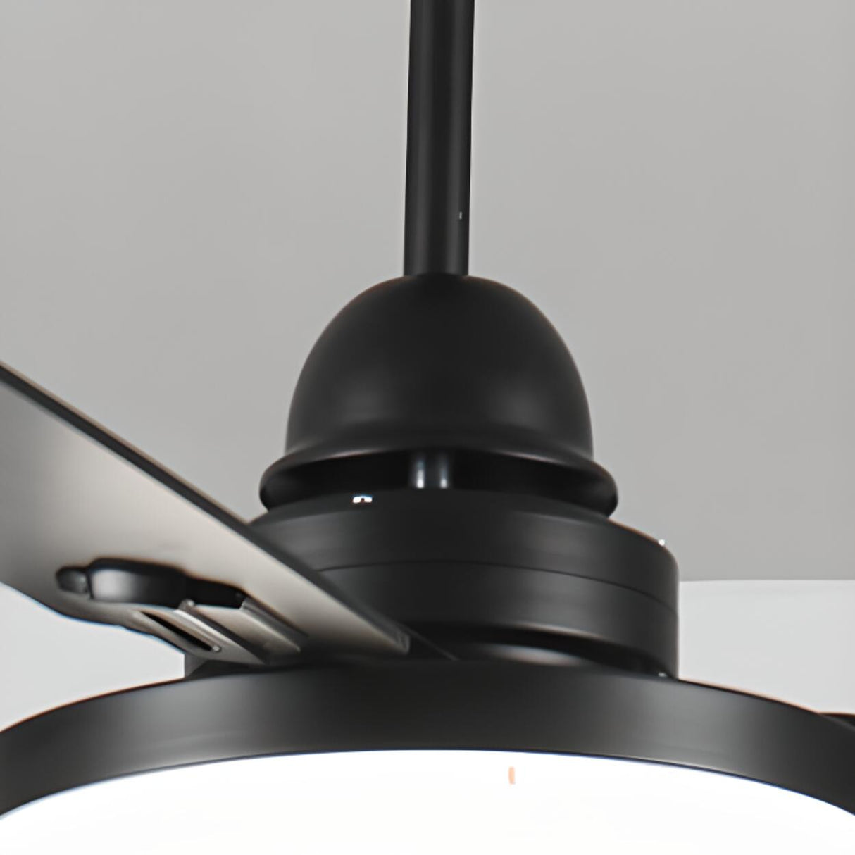 Black 3-Blades Ceiling Fan with LED Light and Remote Image - 10