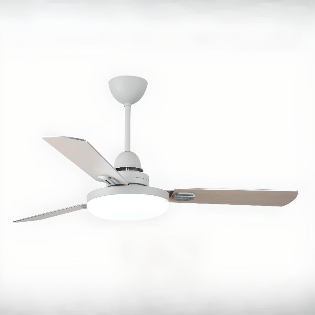 Black 3-Blades Ceiling Fan with LED Light and Remote Image - 7