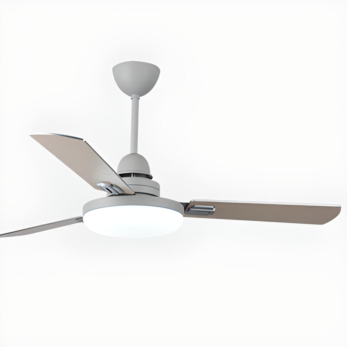 Black 3-Blades Ceiling Fan with LED Light and Remote Image - 8