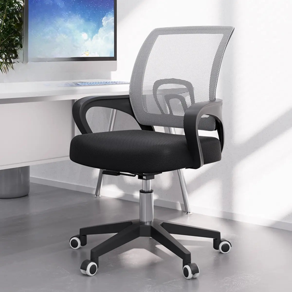 Black Adjustable Design Ergonomic Mesh Task Office Chair Image - 13