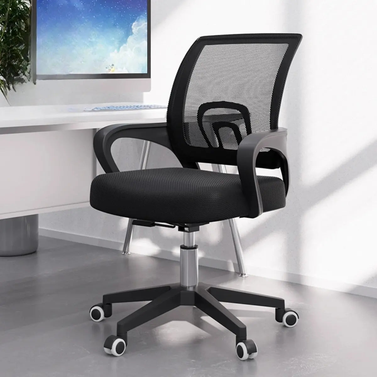 Black Adjustable Design Ergonomic Mesh Task Office Chair Image - 15