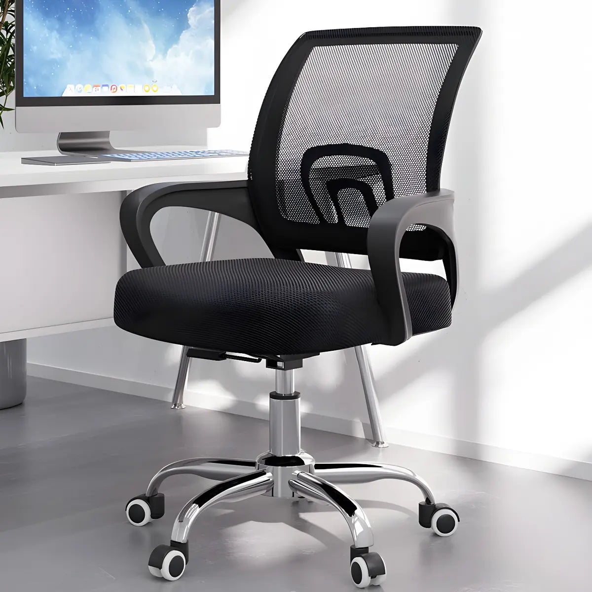 Black Adjustable Design Ergonomic Mesh Task Office Chair Image - 5