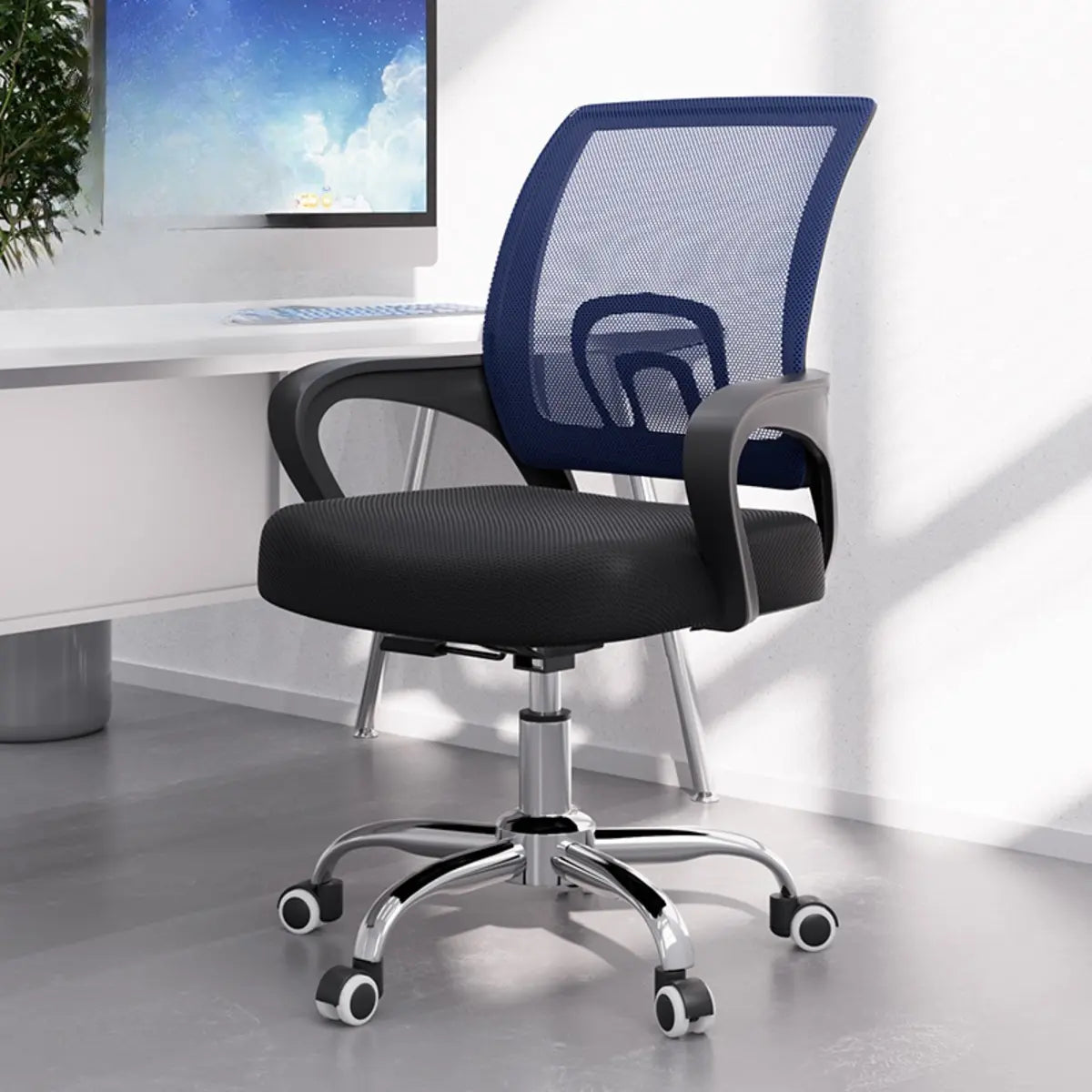 Black Adjustable Design Ergonomic Mesh Task Office Chair Image - 6