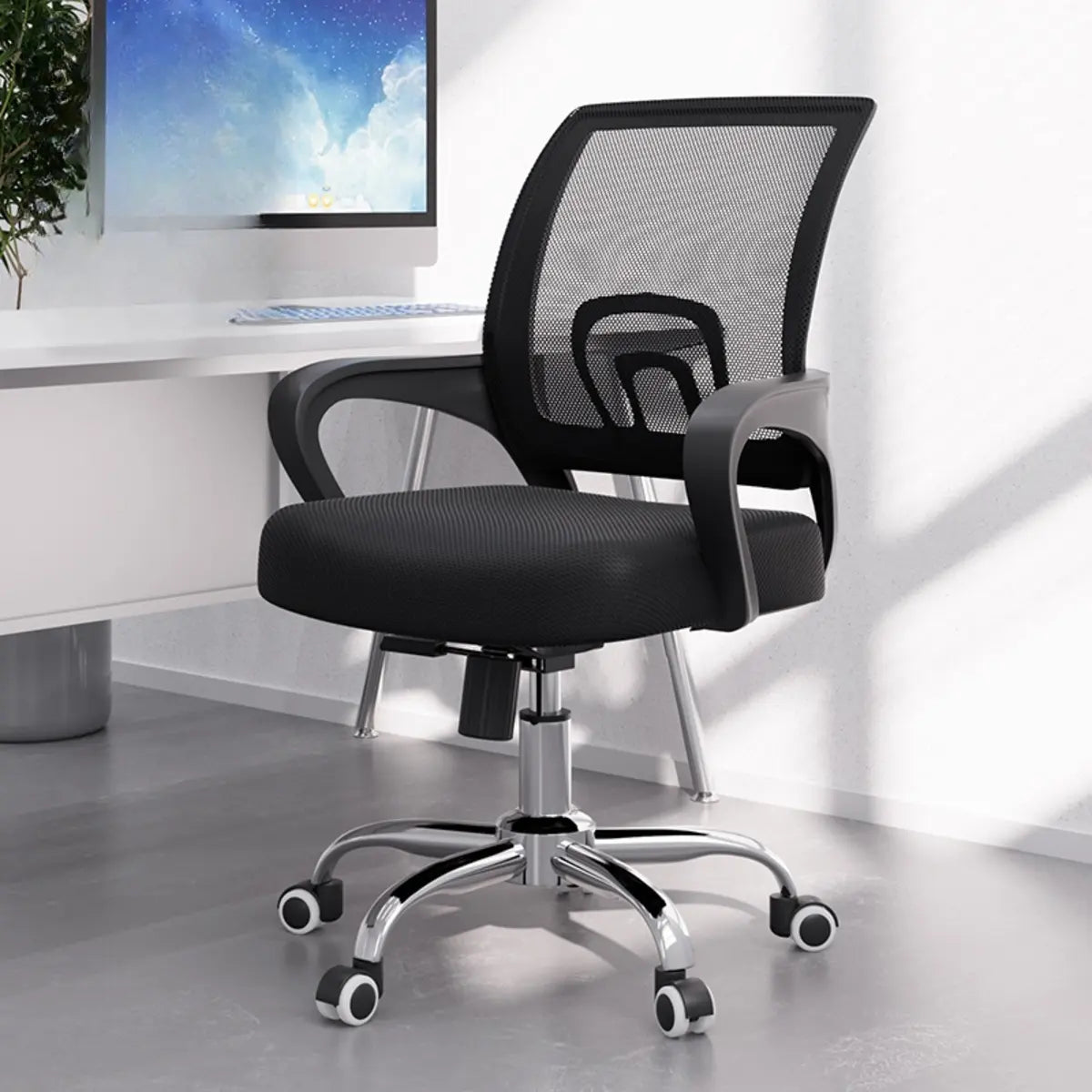 Black Adjustable Design Ergonomic Mesh Task Office Chair Image - 8