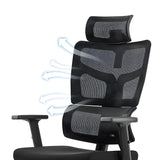 Black Adjustable Ergonomic Mesh High-Back Office Chair Image - 11