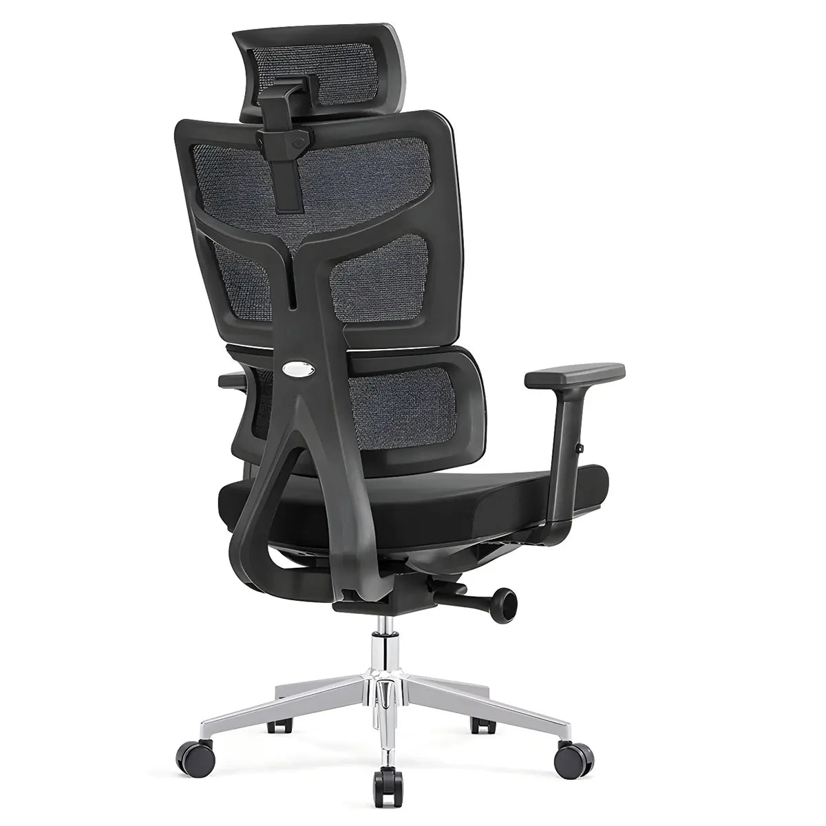 Black Adjustable Ergonomic Mesh High-Back Office Chair Image - 14