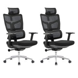 Black Adjustable Ergonomic Mesh High-Back Office Chair Image - 2