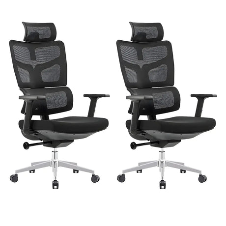 Black Adjustable Ergonomic Mesh High-Back Office Chair Image - 2