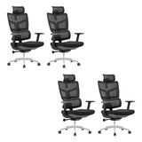 Black Adjustable Ergonomic Mesh High-Back Office Chair Image - 3