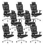 Black Adjustable Ergonomic Mesh High-Back Office Chair Image - 7