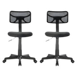 Black Adjustable Modern Mesh Back Task Office Chair Image - 2