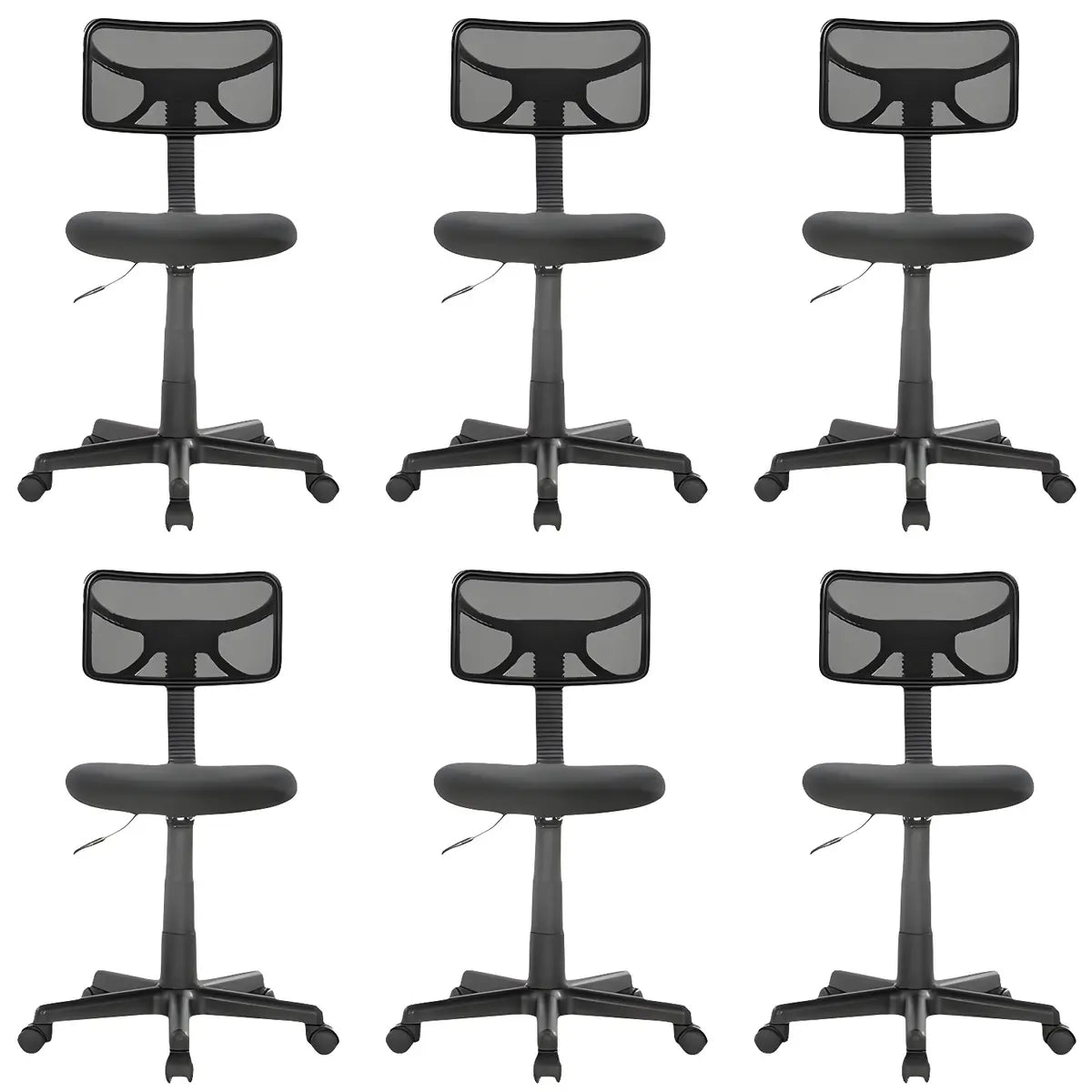 Black Adjustable Modern Mesh Back Task Office Chair Image - 6