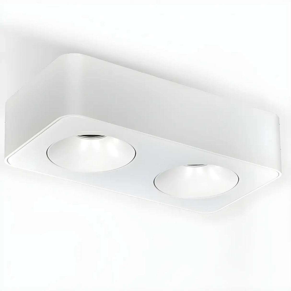 Black Aluminum Rectangle LED Flush Mount Ceiling Light Image - 17