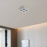 Black Aluminum Rectangle LED Flush Mount Ceiling Light Image - 25