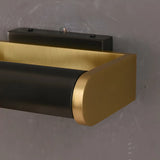 Black and Gold Modern Cylinder Metal Vanity Sconce Image - 6