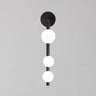 Black and Gold Vertical String Globe LED Wall Sconce Image - 8