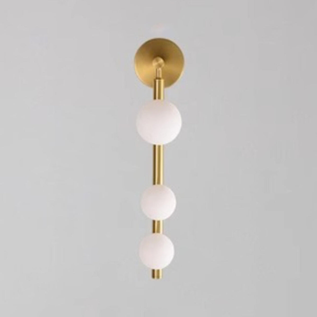 Black and Gold Vertical String Globe LED Wall Sconce Image - 9