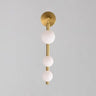 Black and Gold Vertical String Globe LED Wall Sconce Image - 9