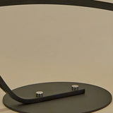 Black Bedside Modern Curved Metal LED Floor Lamp Image - 12