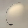 Black Bedside Modern Curved Metal LED Floor Lamp Image - 2