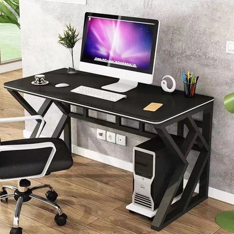 Black Cable Management Storage Sledge Computer Desk Image - 2