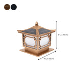 Black Chic Oriental Metal Pagoda Outdoor Lantern  Lamp #size