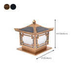 Black Chic Oriental Metal Pagoda Outdoor Lantern  Lamp Image - 18