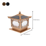 Black Chic Oriental Metal Pagoda Outdoor Lantern  Lamp Image - 19