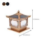 Black Chic Oriental Metal Pagoda Outdoor Lantern  Lamp Image - 20