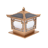 Black Chic Oriental Metal Pagoda Outdoor Lantern  Lamp Image - 5