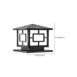 Black Classic Metal Garden Geometric Outdoor Lamp Image - 14