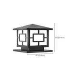 Black Classic Metal Garden Geometric Outdoor Lamp Image - 15