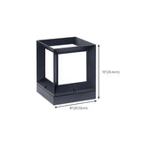 Black Classic Simple Solar Cube Metal Outdoor Path Light Image - 18