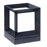 Black Classic Simple Solar Cube Metal Outdoor Path Light Image - 5