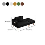 Black Compact Storage Lounge Chair with Pocket and Pillow Image - 37