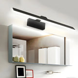 Black Contemporary Rectangular Metal LED Vanity Light Image - 13