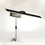 Black Contemporary Rectangular Metal LED Vanity Light Image - 2