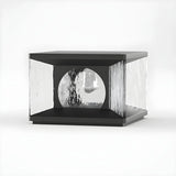 Black Creative Cube Arch Decor Glass Outdoor Table Lamp Image - 10