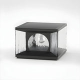 Black Creative Cube Arch Decor Glass Outdoor Table Lamp Image - 11