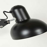 Black Dome Adjustable Task Swing Arm Floor Lamp Image - 7