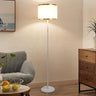 Black Drum Contemporary Metal Column Floor Lamp Image - 4