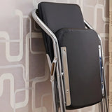 Black Ergonomic Modern Folding Metal Office Chair Image - 12