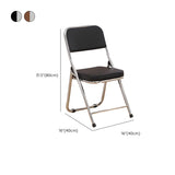 Black Ergonomic Modern Folding Metal Office Chair Image - 17