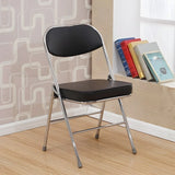 Black Ergonomic Modern Folding Metal Office Chair Image - 7