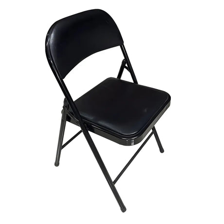 Black Ergonomic Modern Folding Vinyl Office Chair Image - 5