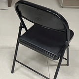 Black Ergonomic Modern Folding Vinyl Office Chair Image - 3