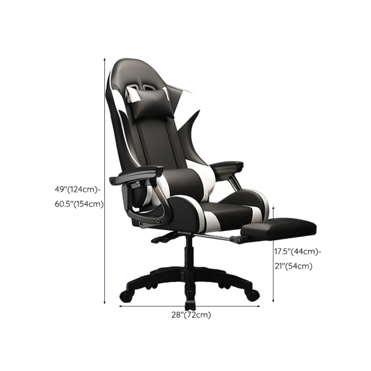 Black Ergonomic Racing Style Leather Office Chairs Image - 10