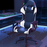 Black Ergonomic Racing Style Leather Office Chairs Image - 2