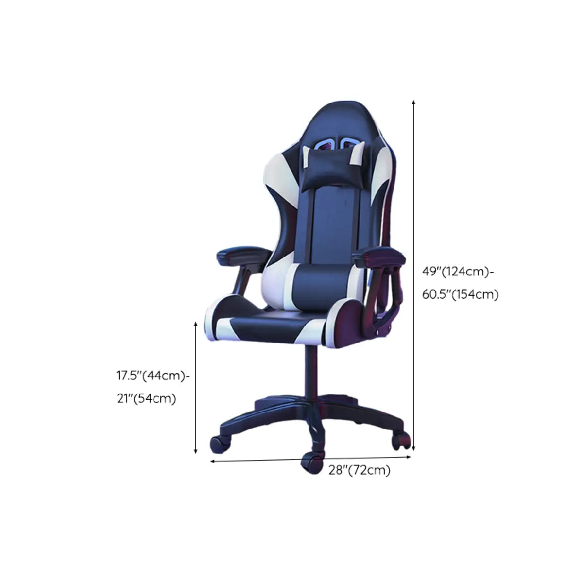 Black Ergonomic Racing Style Leather Office Chairs 